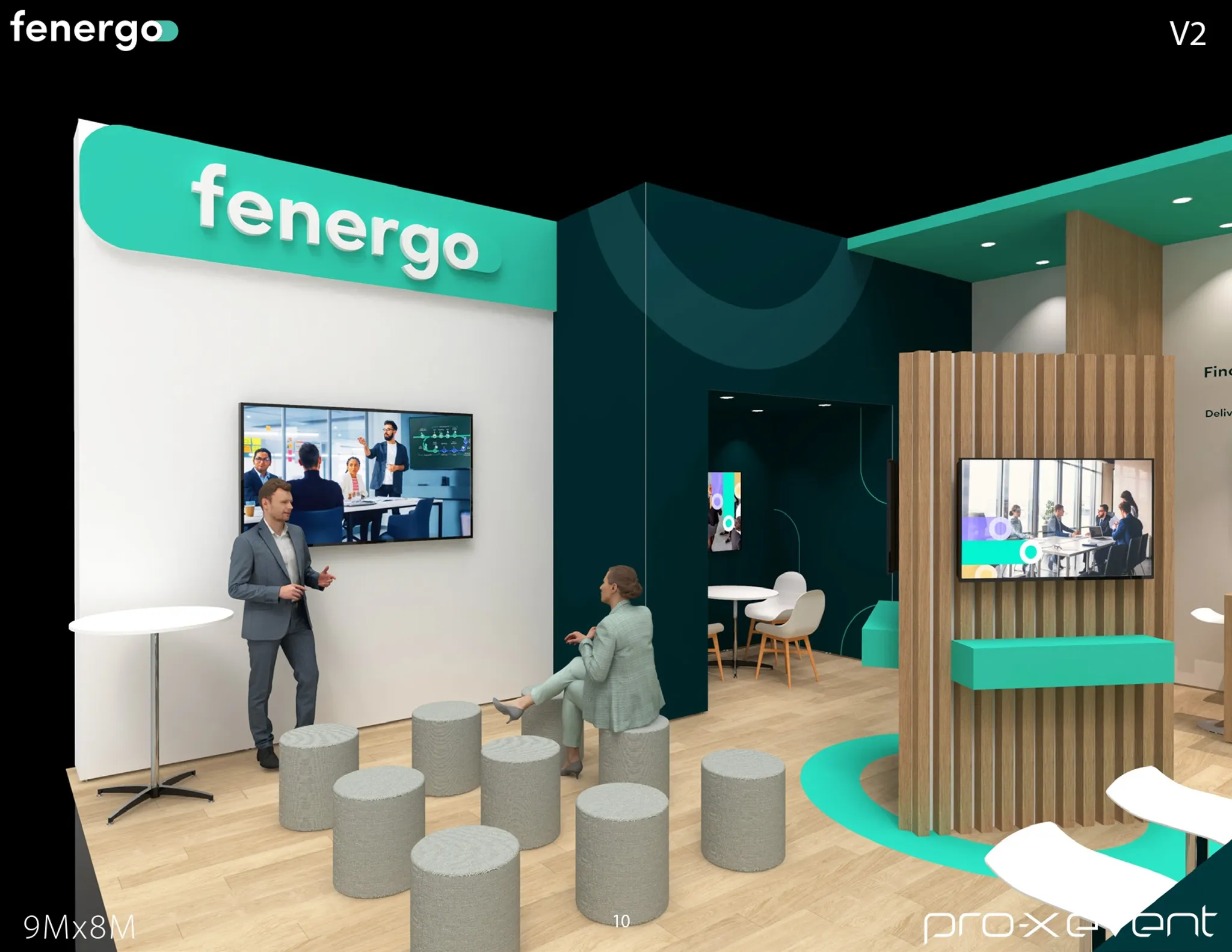 30x30 Péninsule booth design by Pro-X Exhibits